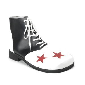 CLOWN-02 funtasma chaussures de clown et de cirque unisexes noir blanc