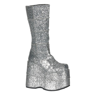 Glitter 18 cm cyberpunk bottes au genou homme plateforme extrme