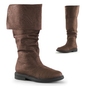 Marron bottes robinhood pour hommes cosplay renaissance halloween bottes