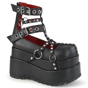 Noirs 11,5 cm BEAR-28 emo chaussures mary jane plateforme  boucles