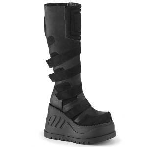 Vegan 12 cm STOMP-228 bottes compenses plateforme cyberpunk  boucles