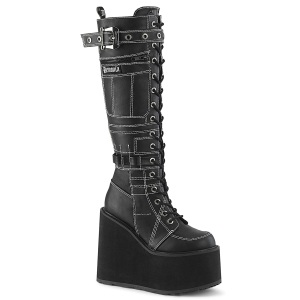 Vegan 14 cm SWING-260 plateforme bottes hautes femme  lacets