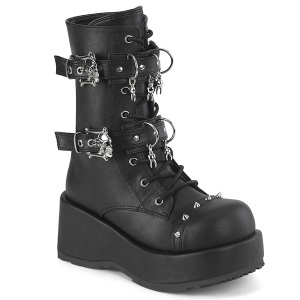 Vegan 7 cm CUBBY-54 emo femmes bottines plateforme  lacets