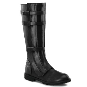 WALKER-130 noires botte de capitaine cosplay halloween bottes pour hommes