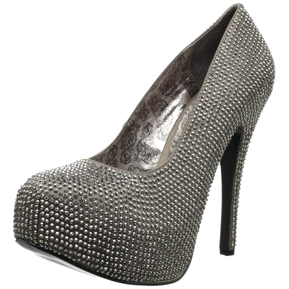 Gris Strass 14,5 cm TEEZE-06RW pieds larges escarpins pour ...