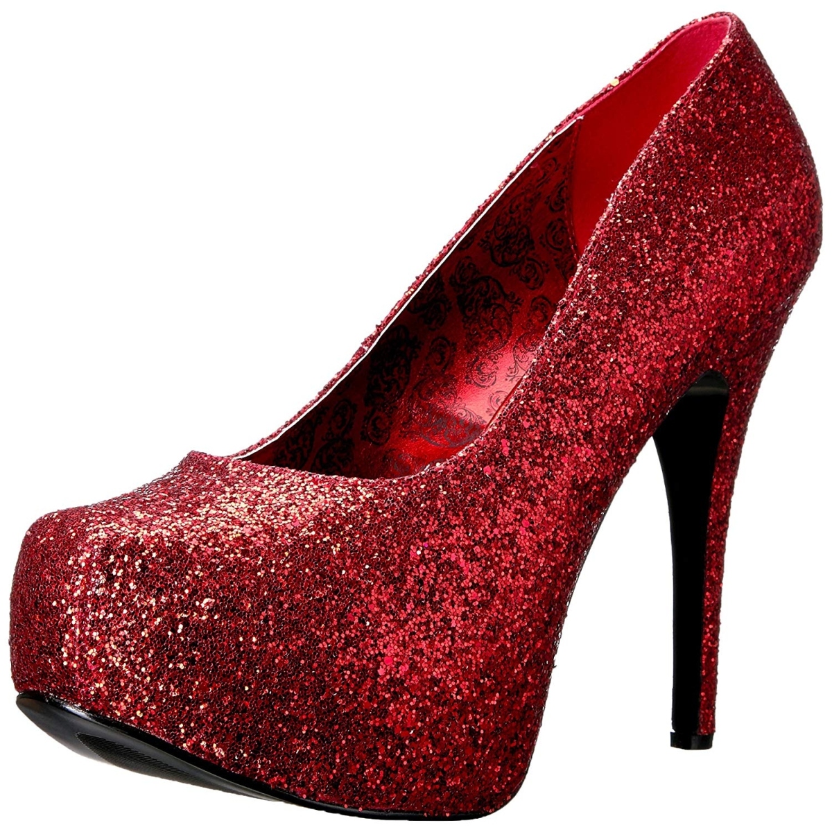 Rouge Glitter 14,5 cm TEEZE-06GW pieds larges escarpins ...