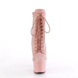 ADORE-1020RM 18 cm bottine talon haut femme pleaser strass rose