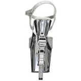 Argent 18 cm Pleaser REVOLVER-709G Talons Aiguilles Chrome Plateforme