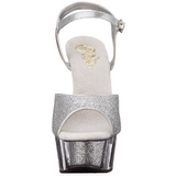 Argent Glitter 15 cm DELIGHT-609-5G Talons Hauts Plateforme