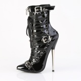 Bottines hautes talons aiguilles en mtal 16 cm stiletto bottines pointues femme noeud papillon