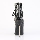 Bottines hautes talons aiguilles en mtal 16 cm stiletto bottines pointues femme noeud papillon