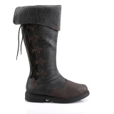 CAPTAIN-110 marron mousquetaire botte de capitaine bottes de pirates hommes