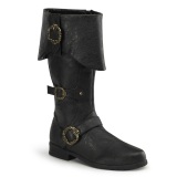 CARRIBEAN-299 noires mousquetaire botte de capitaine bottes pirates hommes