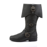 CARRIBEAN-299 noires mousquetaire botte de capitaine bottes pirates hommes