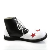 CLOWN-02 funtasma chaussures de clown et de cirque unisexes noir blanc