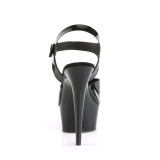 Chaussure noirs talon haut plateforme 15 cm DELIGHT matriau extensible