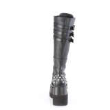 Compense 11,5 cm SHAKER-225 plateforme bottes hautes femme  boucles