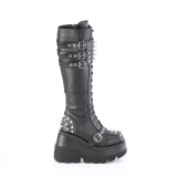 Compense 11,5 cm SHAKER-225 plateforme bottes hautes femme  boucles