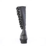 Compense 11,5 cm SHAKER-232 plateforme bottes hautes femme  boucles