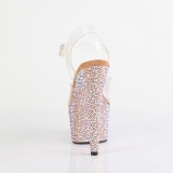 Dor 18 cm BEJEWELED-708MS chaussure talon haut pole dance strass plateforme