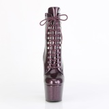 Eggplant glitter 18 cm pleaser bottines talons hauts femme