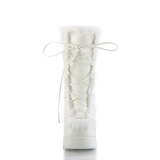 Fausse fourrure 7 cm CUBBY-311 lolita bottes femmes  plateforme en blanc