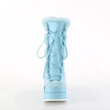 Fausse fourrure 7 cm CUBBY-311 lolita bottes femmes  plateforme en bleu