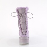 Fausse fourrure 7 cm CUBBY-311 lolita bottes femmes  plateforme en lavande