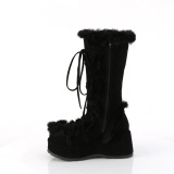 Fausse fourrure 7 cm CUBBY-311 lolita bottes femmes  plateforme en noir