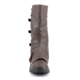 GOTHAM-105 marron botte de capitaine halloween bottes pour hommes  boucles