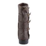 GOTHAM-105 marron botte de capitaine halloween bottes pour hommes  boucles