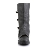 GOTHAM-105 noires botte de capitaine halloween bottes pour hommes  boucles