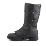 GOTHAM-105 noires botte de capitaine halloween bottes pour hommes  boucles