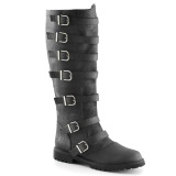 GOTHAM-110 noires botte de capitaine halloween bottes pour hommes  boucles