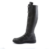 GOTHAM-110 noires botte de capitaine halloween bottes pour hommes  boucles