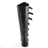 GOTHAM-110 noires botte de capitaine halloween bottes pour hommes  boucles