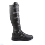 GOTHAM-110 noires botte de capitaine halloween bottes pour hommes  boucles