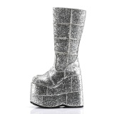 Glitter 18 cm cyberpunk bottes au genou homme plateforme extrme