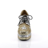 Glitter GLAMROCK-02 disco chaussures de proxnte hommes 70  plateforme or