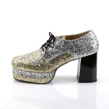 Glitter GLAMROCK-02 disco chaussures de proxnte hommes 70  plateforme or