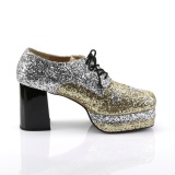 Glitter GLAMROCK-02 disco chaussures de proxnte hommes 70  plateforme or