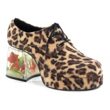 Leopard PIMP-02 chaussures proxnte hommes avec talon aquarium poisson rouge