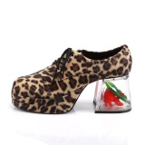 Leopard PIMP-02 chaussures proxnte hommes avec talon aquarium poisson rouge