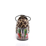 Leopard PIMP-02 chaussures proxnte hommes avec talon aquarium poisson rouge