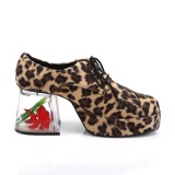 Leopard PIMP-02 chaussures proxnte hommes avec talon aquarium poisson rouge