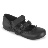 Noir DAISY-03 chaussures ballerines femmes gothique talons plates