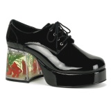 Noir PIMP-02 chaussures proxnte hommes avec talon aquarium poisson rouge