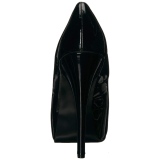 Noir Verni 14,5 cm Burlesque TEEZE-06W pieds larges escarpins pour homme