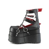 Noirs 11,5 cm BEAR-28 emo chaussures mary jane plateforme  boucles