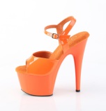 Orange 18 cm ADORE-709 pleaser sandales talons hauts femme